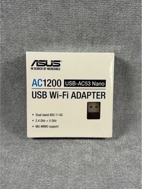 ASUS USB-AC53 Nano AC1200 Dual-Band Wi-Fi Adapter Sealed